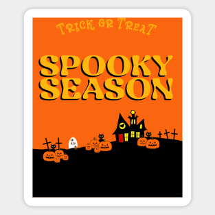 TRICK Or Treat Haunted House Spooky Season Halloween Magnet